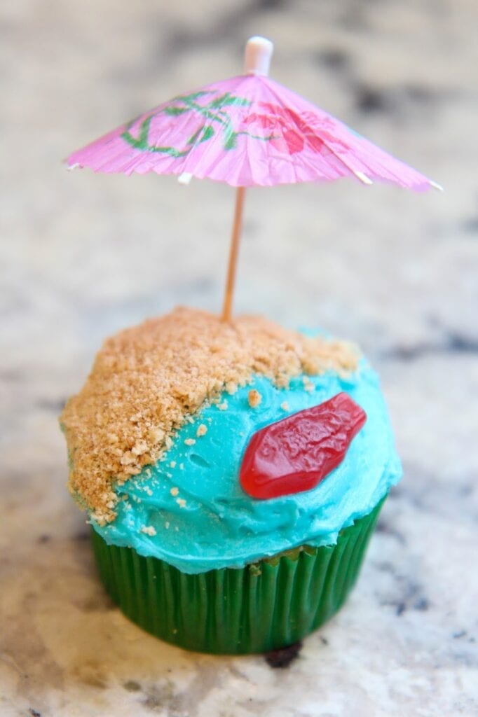 Beach Themed Cupcakes