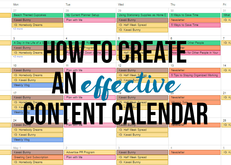 How to Create an Effective Content Calendar