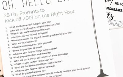 Free Downloadable: 25 List Prompts to Kick Off 2019 on the Right Foot